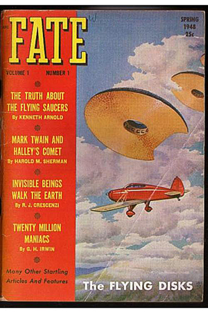 Fate Magazine cover with Flying Saucers