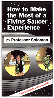 Book cover showing the Professor aboard a UFO